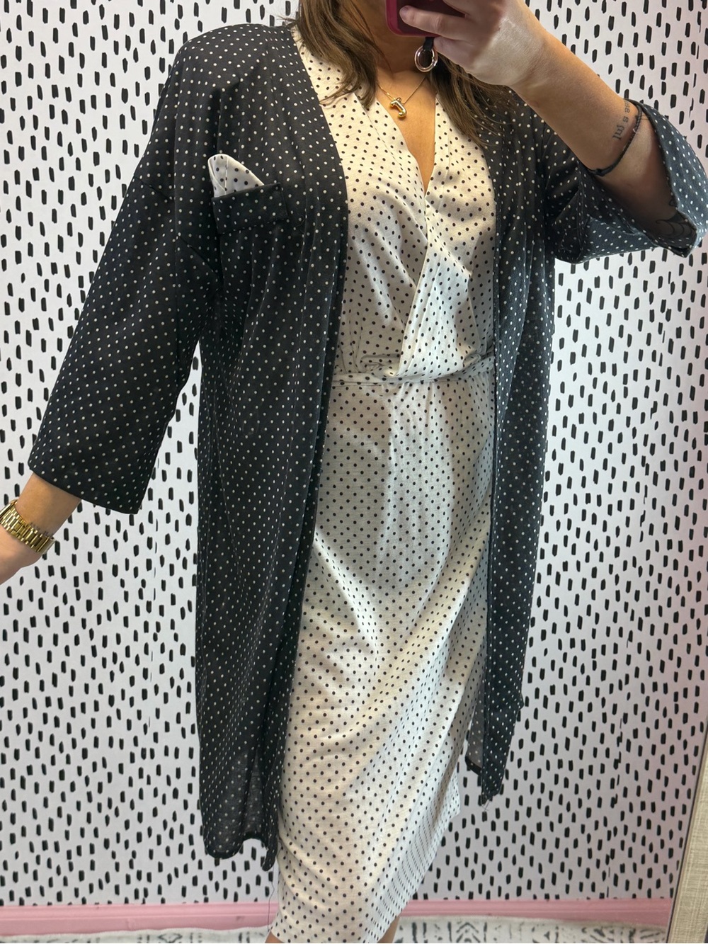 Avon Fashions Dress With Shoulder Pads Vintage Size 3/4 with duster blazer